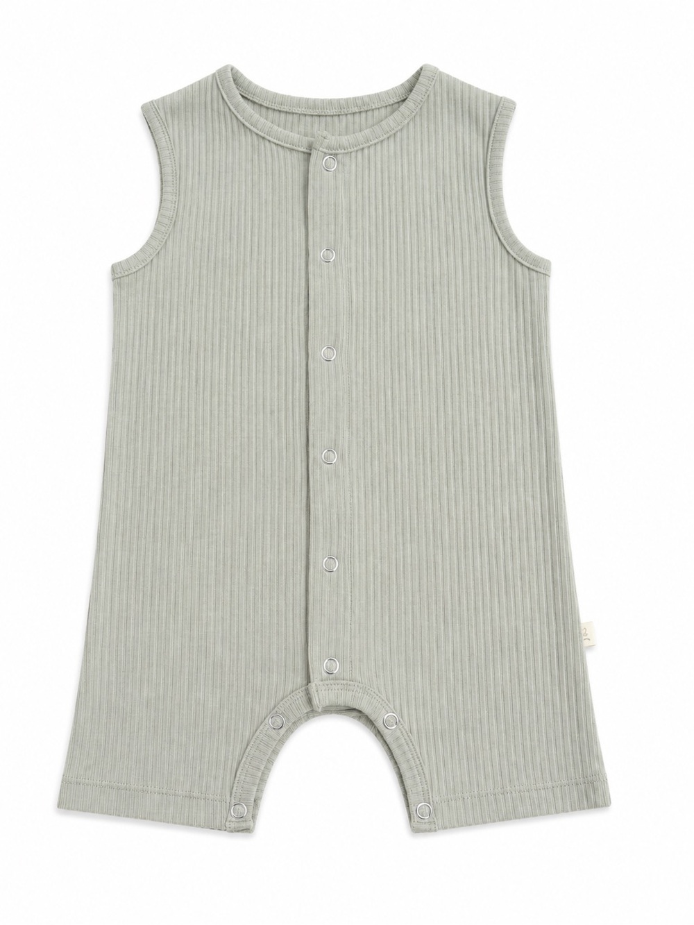 NWOT Me & Henry Sleeveless Ribbed Baby Romper in Beige